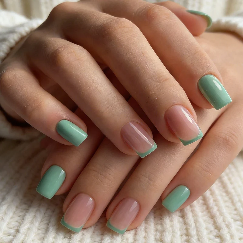 Moderne französische Spitzen-Nagelkunst-Verstärkungen Karnz