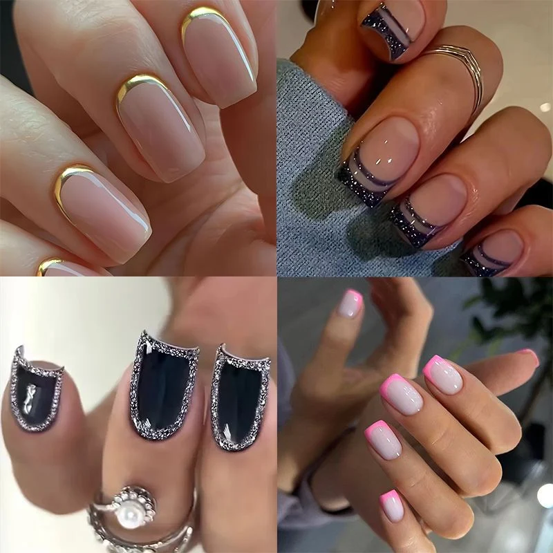 Moderne Dip-Pulver Nagelkunst Karnz