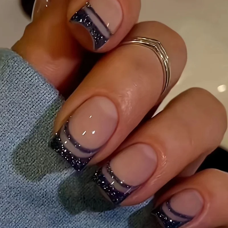 Moderne Dip-Pulver Nagelkunst Karnz