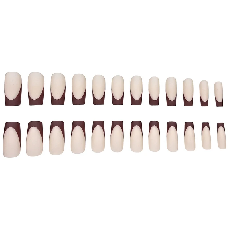 Matt Geometrische Acryl-Nagelerweiterungen Karnz