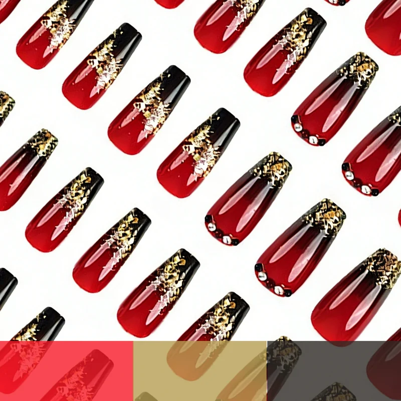 Luxuriöse Glitzernde Acryl Nagelkunst Karnz