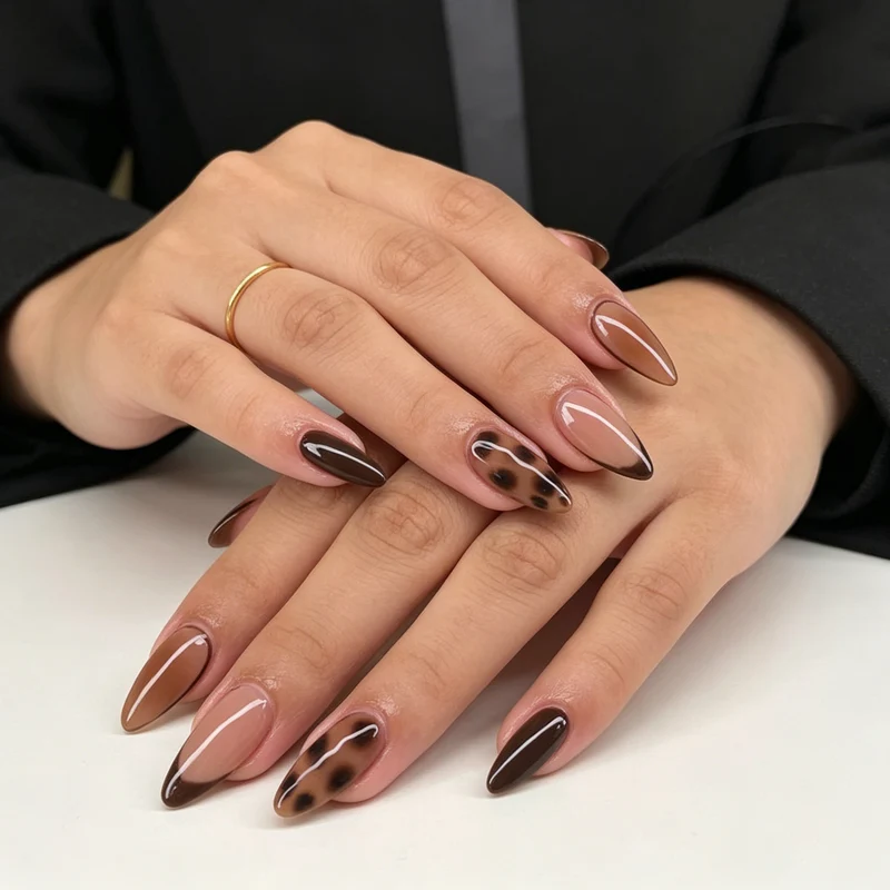 Luxuriöse mandelförmige Nagelverstärkungen Karnz