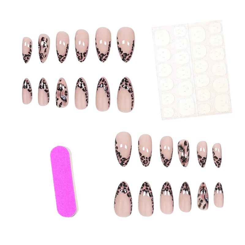 Leopardenmuster Stiletto Nagelkunst Karnz