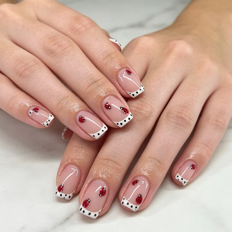 Marienkäfer-Themen Nagelkunst Verbesserungen Karnz