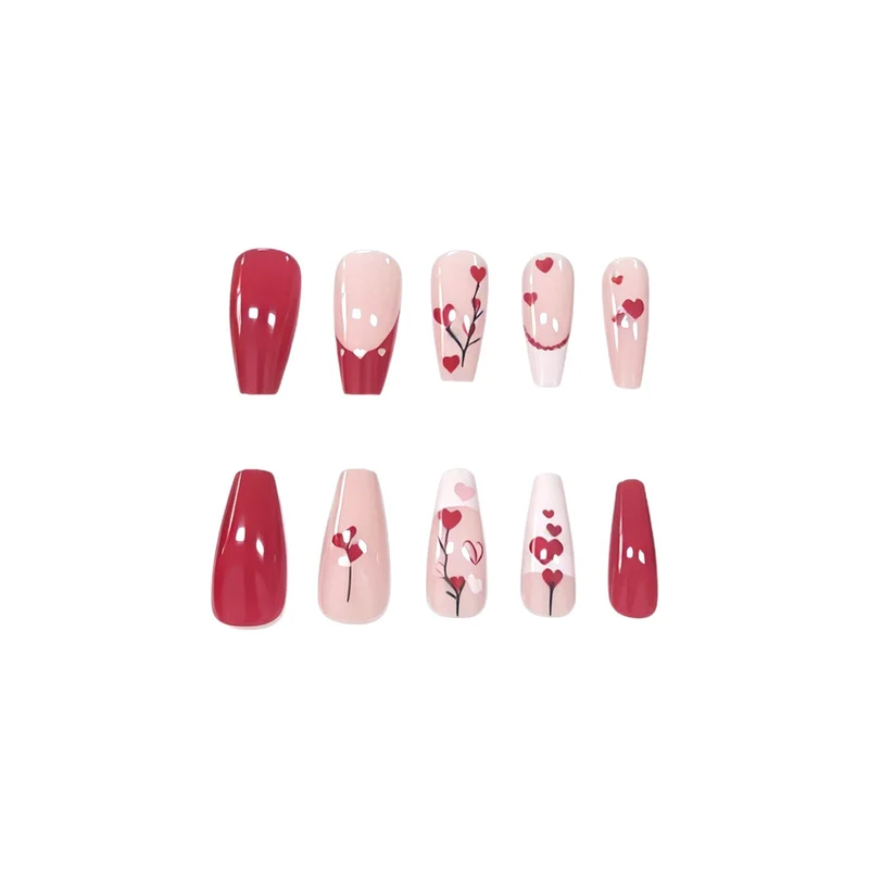 Herz-Themen Nagelkunst Karnz
