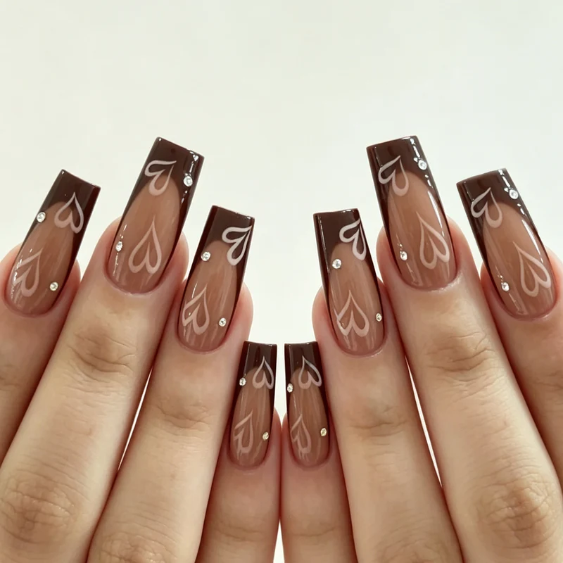 Herz-Druck Decorativen Nagelverbesserungen Karnz