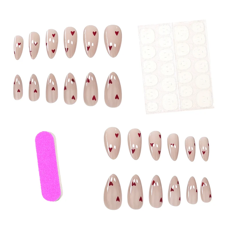 Herz-Design Acryl-Nagelverlängerungen Karnz