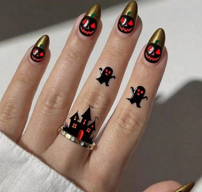 Halloween-Themen Gruselig Nagelkunst Karnz