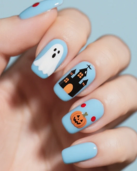 Halloween-Themen Press-On Nagelkunst Set Karnz