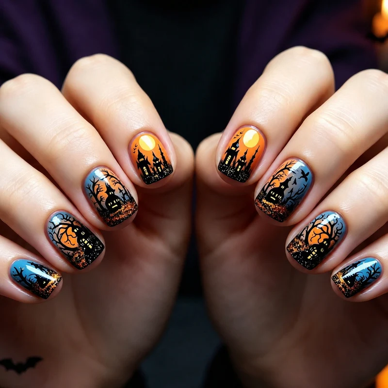 Halloween-Themen Nagelkunst Set Karnz 1789915592