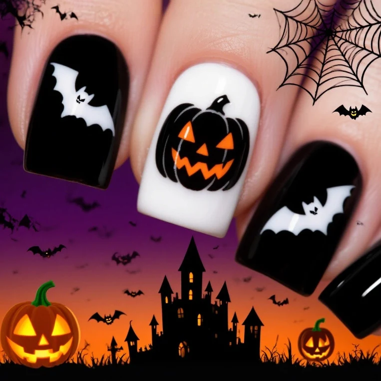 Halloween-Themen-Nagelkunstverlängerungen Karnz