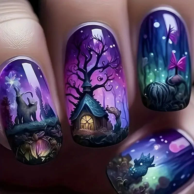 Halloween-Themen-Nagelkunstverlängerungen Karnz