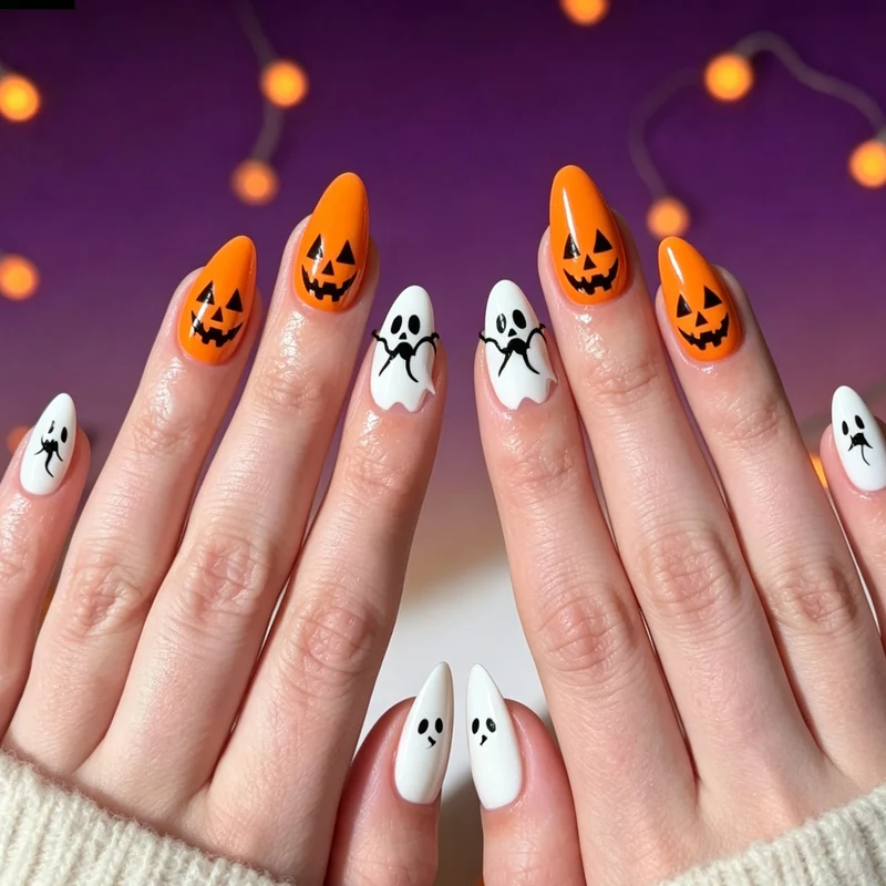 Halloween-Themen-Nail-Art Karnz