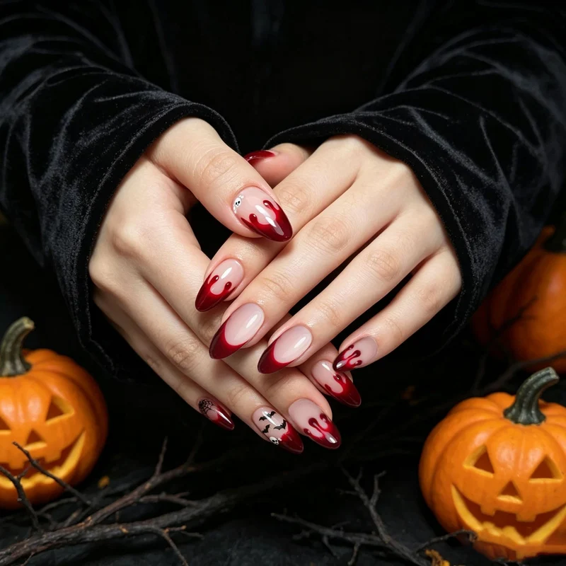 Halloween-Themen Lange Sarg Nagelkunst Karnz
