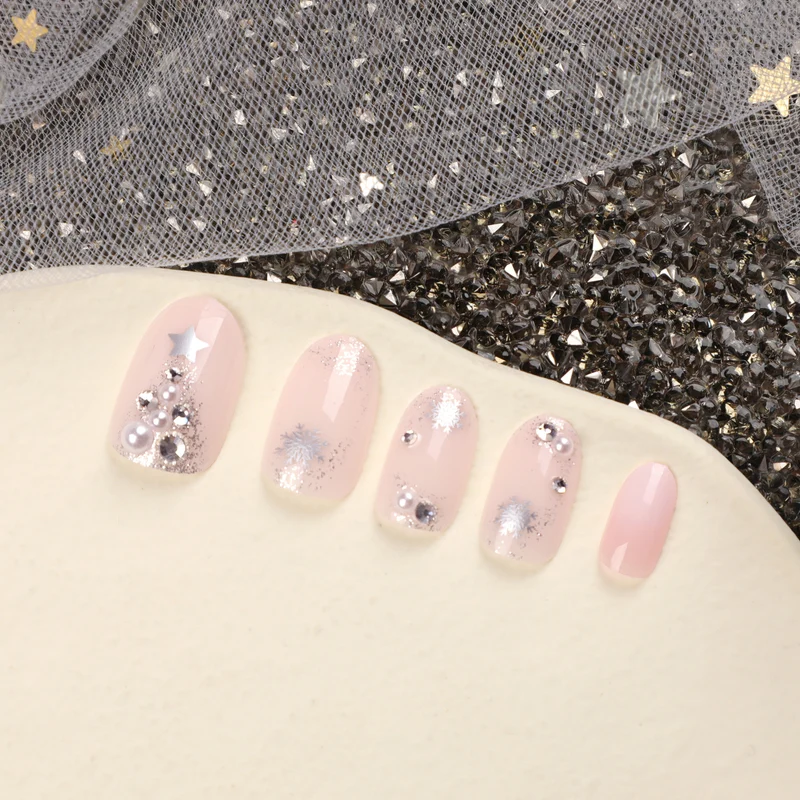 Elegante Glitzer Nagelkunst Set Karnz