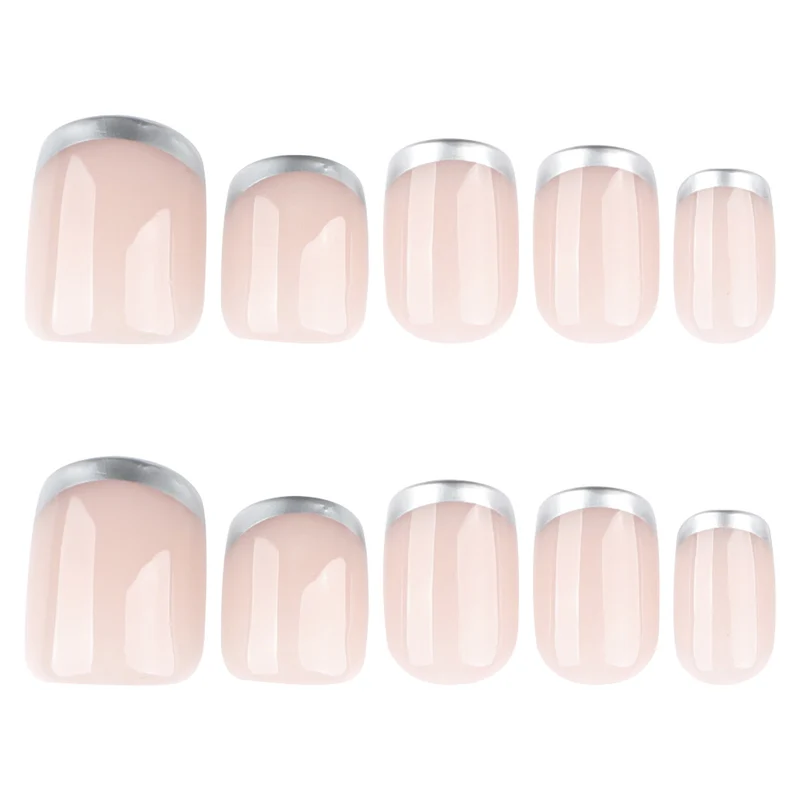 Elegante French-Tip Nagelkunst Karnz