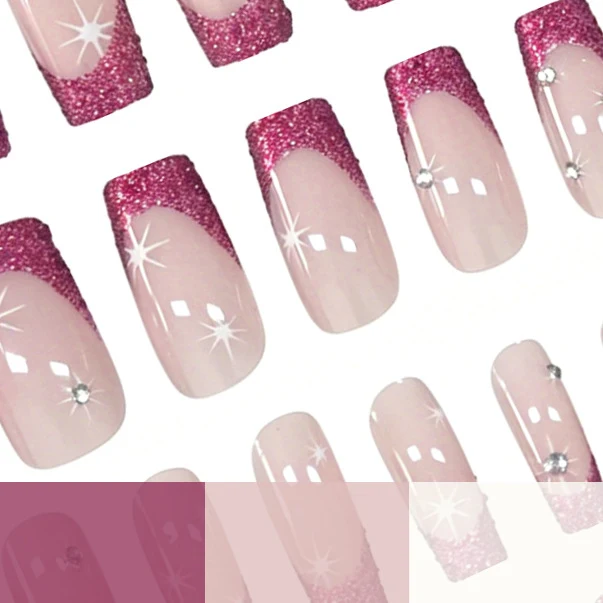 Glitzernde French Tip Nail Art Verbesserungen Karnz