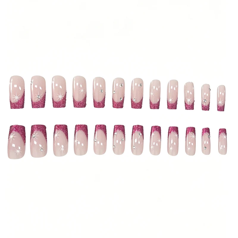 Glitzernde French Tip Nail Art Verbesserungen Karnz