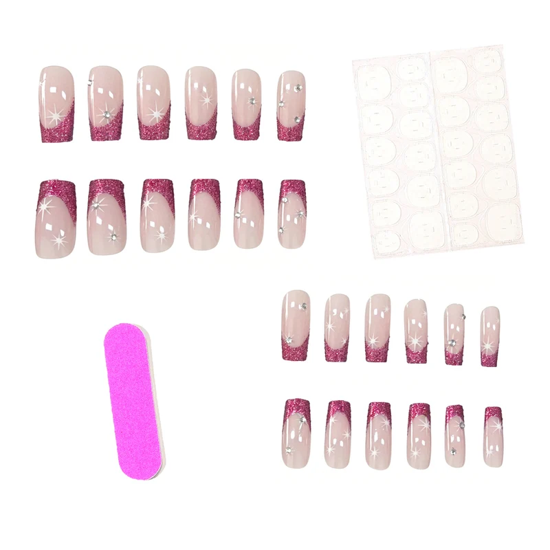 Glitzernde French Tip Nail Art Verbesserungen Karnz
