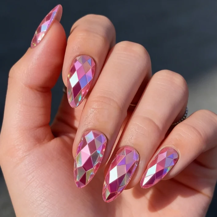 Glamouröse Strass-Nagelerweiterungen Karnz