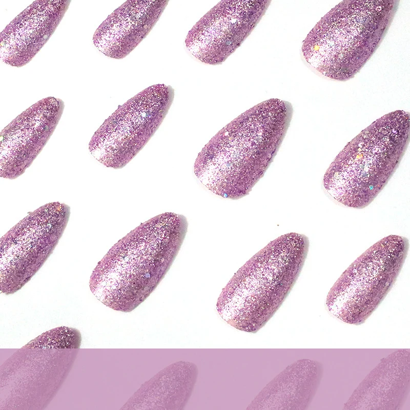 Glamouröse Glitzernde Stiletto-Nagelverstärkungen Karnz