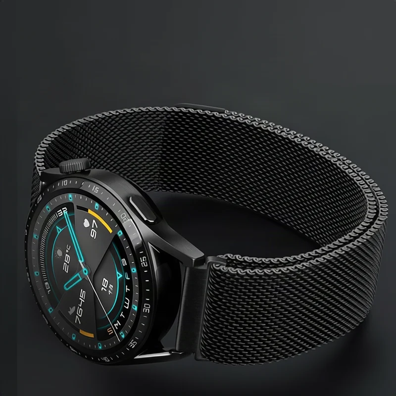 Schwarzes Luxusarmband für Ultradünn Smartwatch