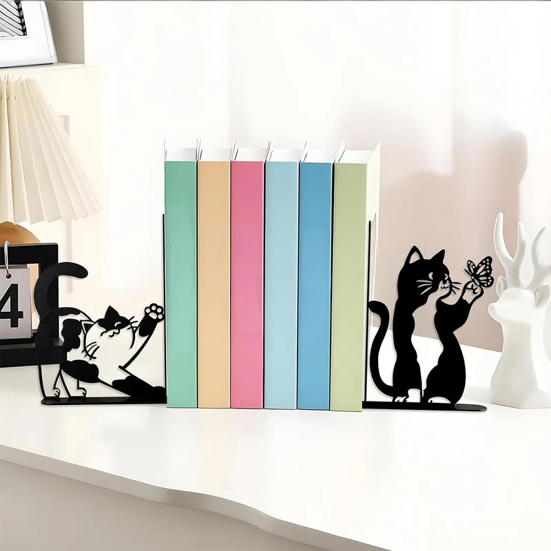 Dekorative katzenförmige Buchstützen