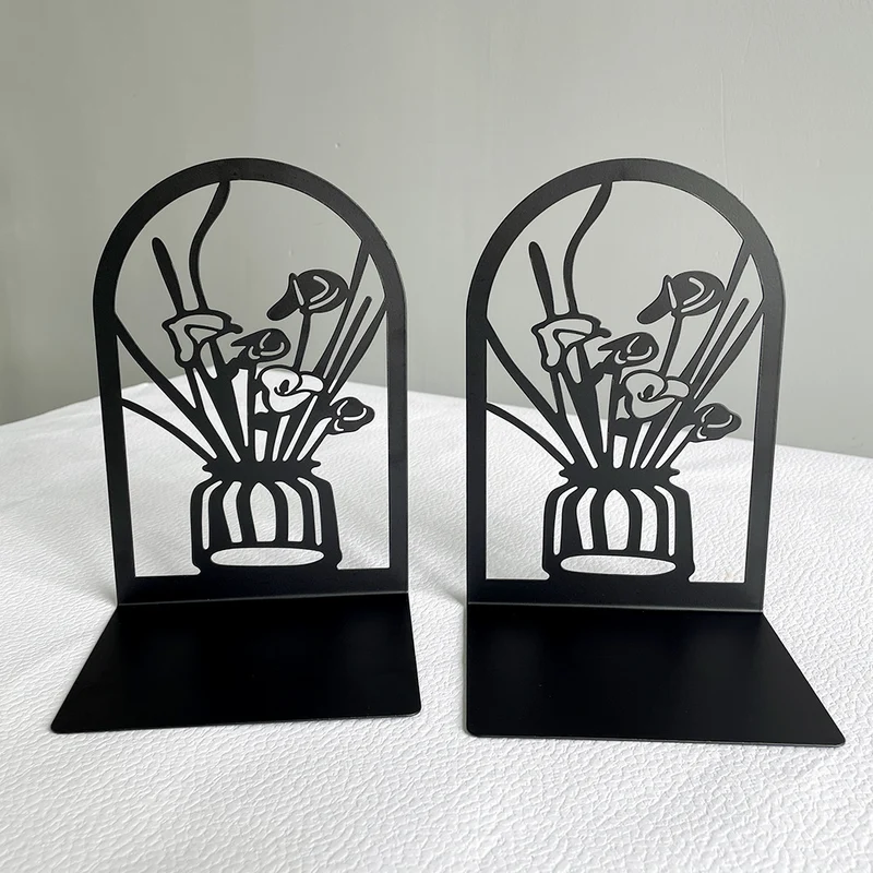 Elegante florale Metall-Buchstützen