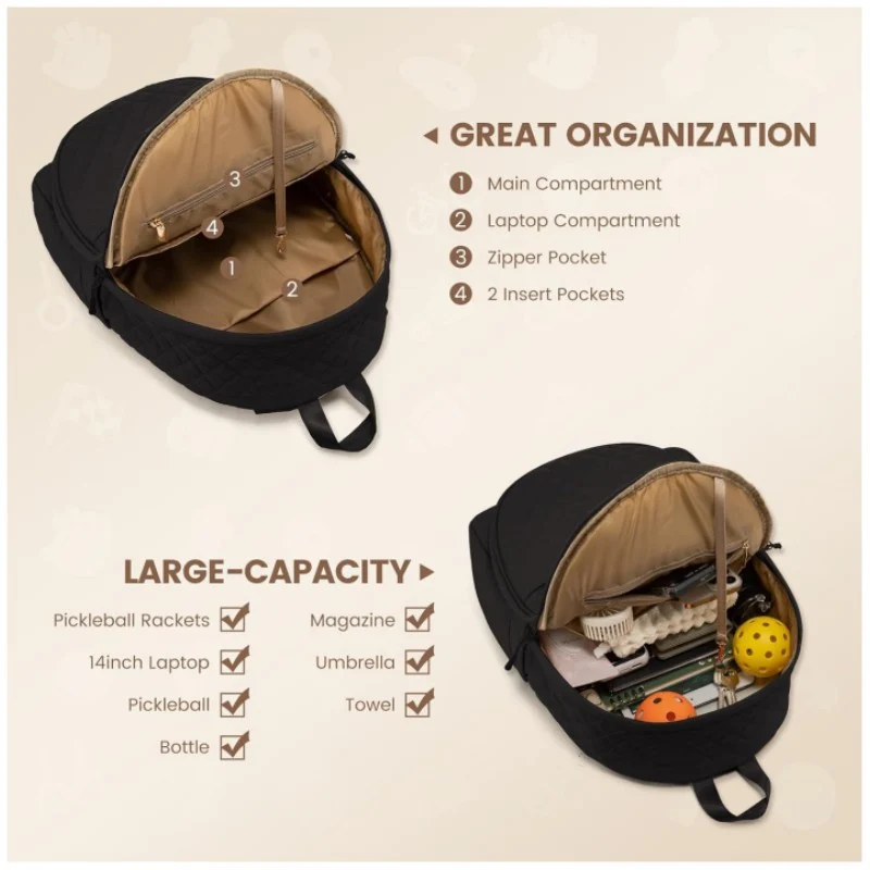 Gepolsterter Tennis-Rucksack Karnz