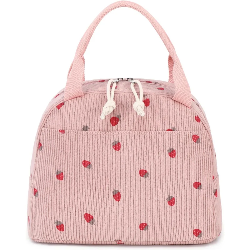 Charmante Erdbeer Print Isolierte Lunch Tasche