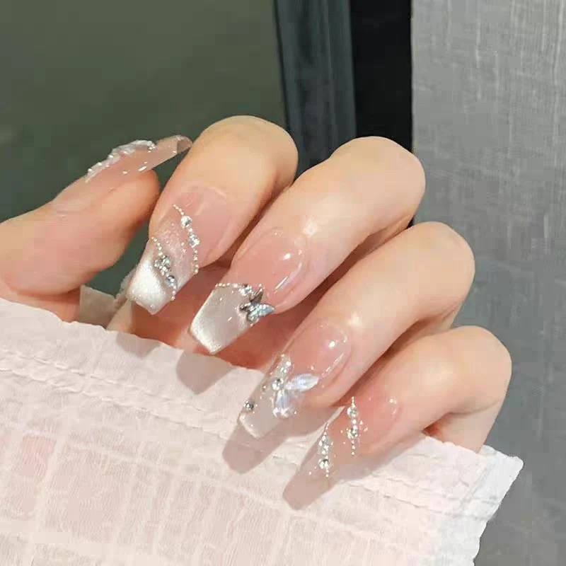 Dekorative Glitzernde Press-On Nail Tips Karnz
