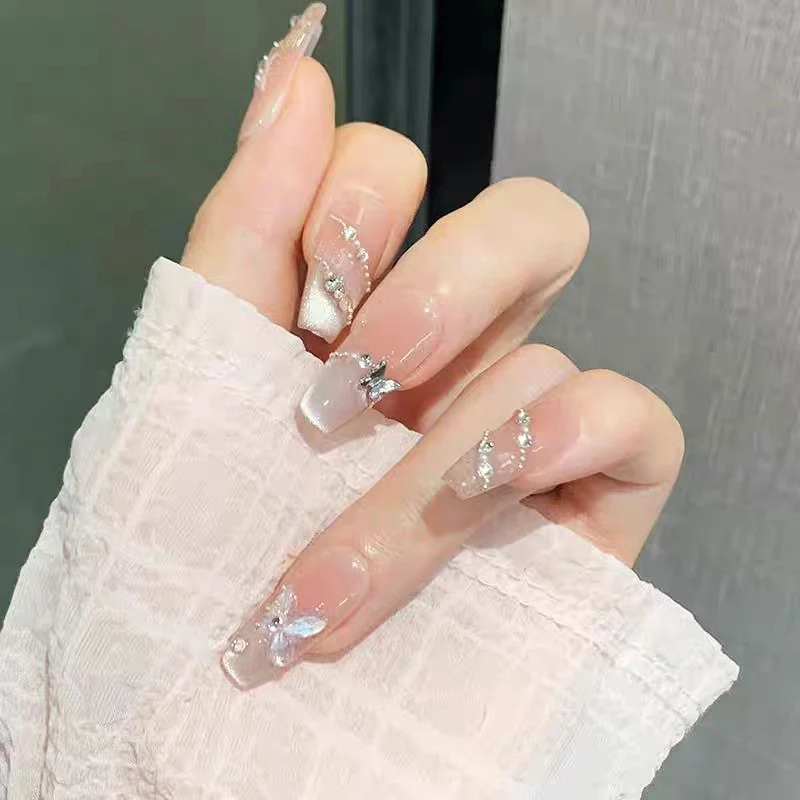 Dekorative Glitzernde Press-On Nail Tips Karnz