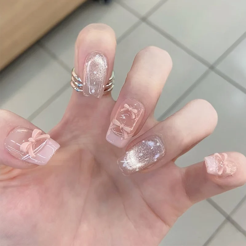 Dekorative Glitzernde Press-On Nail Tips Karnz