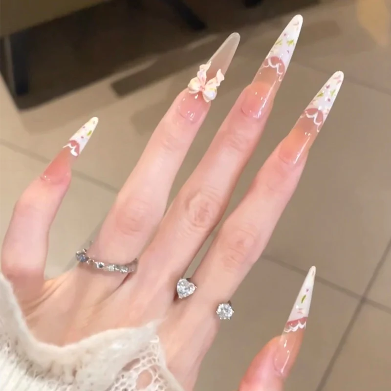 Dekorative Glitzernde Press-On Nail Tips Karnz