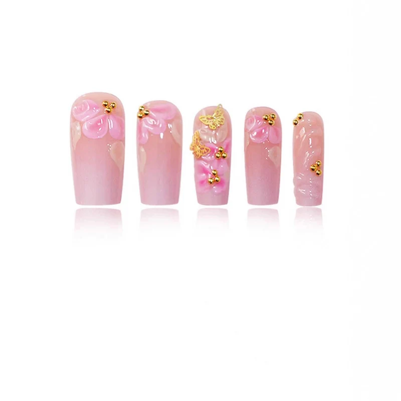 Premium dekorative florale Nagelverzierungen Karnz