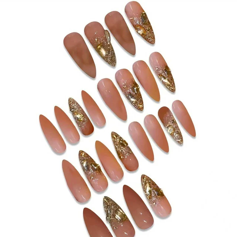 Luxuriöse Glitzernde Nagelverlängerungen Karnz
