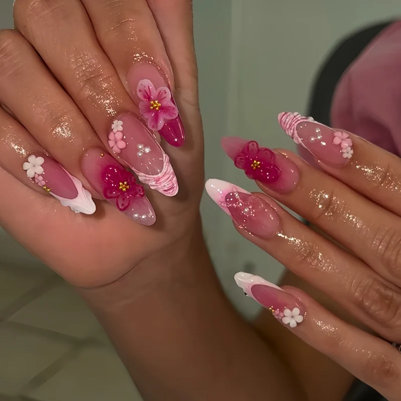 Glamouröse Texturierte Acryl-Nagelvergrößerungen Karnz