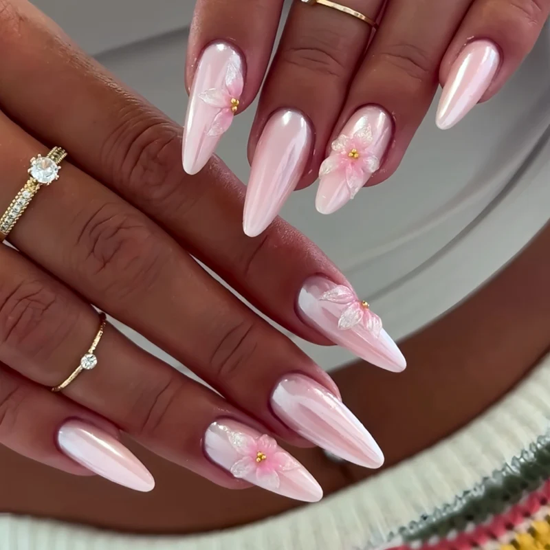 Glamouröse Texturierte Acryl-Nagelvergrößerungen Karnz