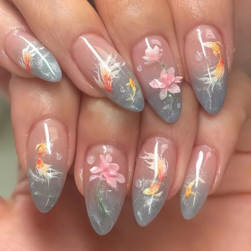 Glamouröse Texturierte Acryl-Nagelvergrößerungen Karnz