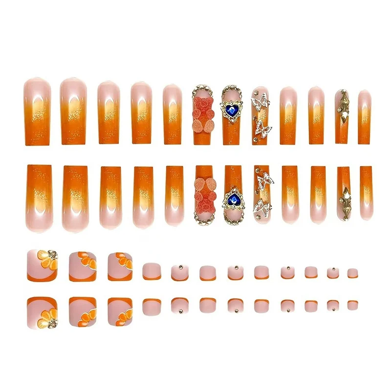 Blumenmuster Nagelkunstset Karnz