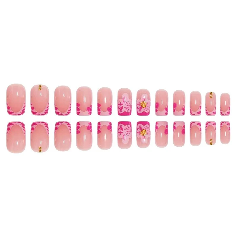 Blumeninspiriertes Acryl-Nagel-Enhancements Karnz