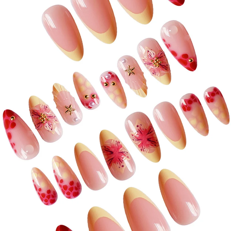 Blumeninspirierten 3D Nagelkunstverlängerungen Karnz