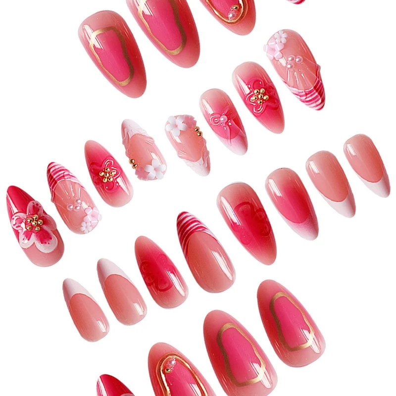 Floral Design Press-On Nagel Set Karnz