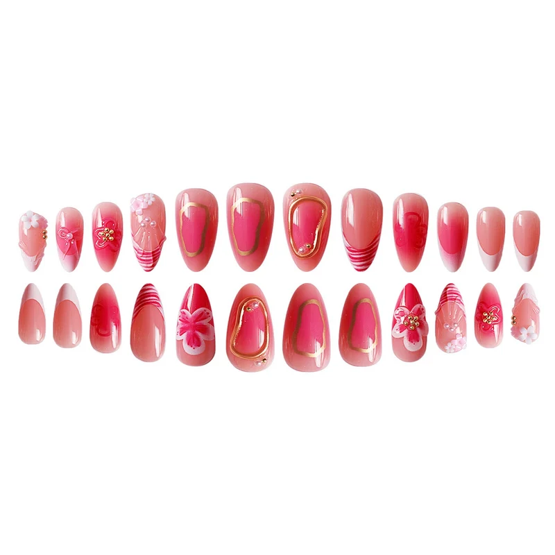 Floral Design Press-On Nagel Set Karnz
