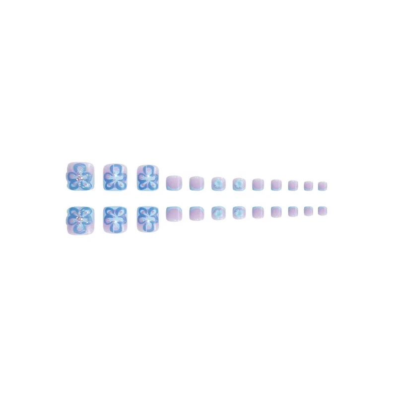 Blumen Design Acryl Nagel und Zehen Kunst Set Karnz