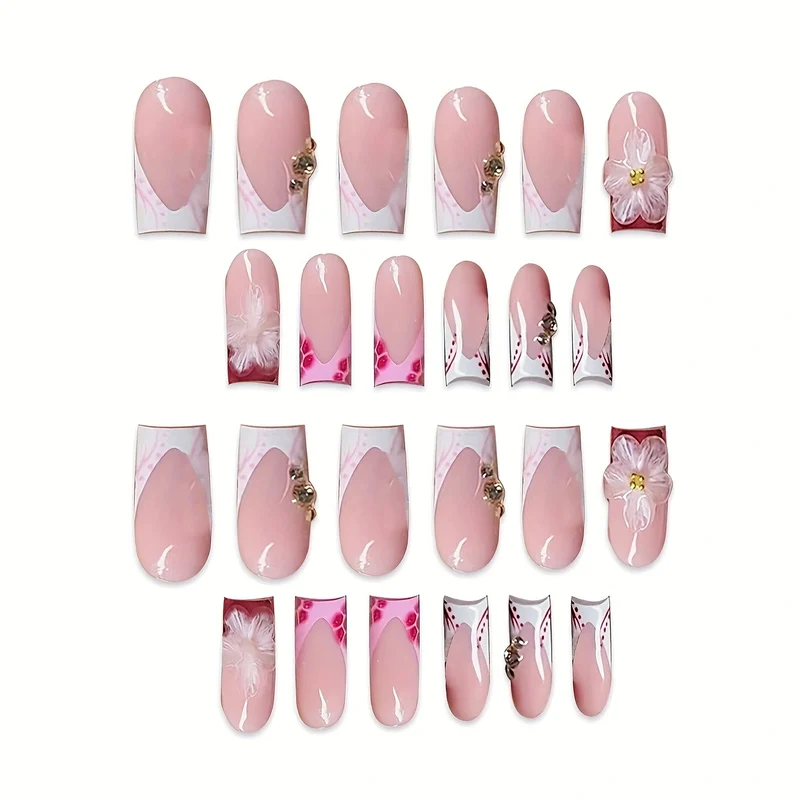 Blumen 3D Nagelkunst Verzierungen Karnz