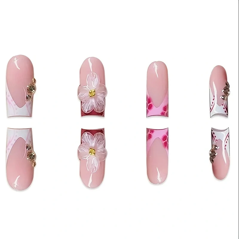 Blumen 3D Nagelkunst Verzierungen Karnz