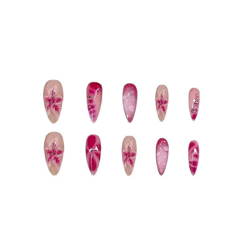 Elegantes Stiletto Nagelkunst Set Karnz