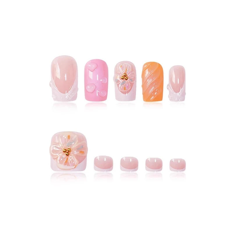 Elegantes Blumen-Nagelkunst-Set Karnz