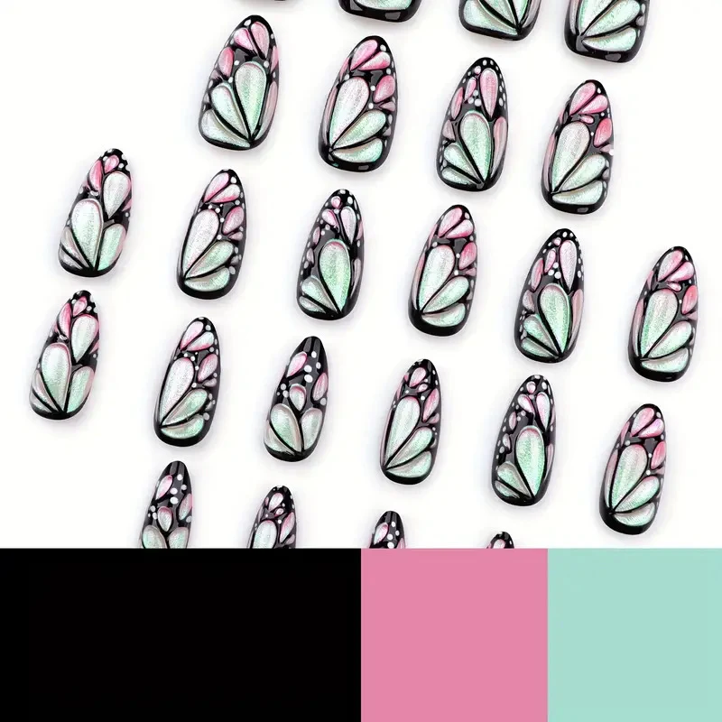 Elegantes Schmetterlingsdesign Nagelkunst Karnz